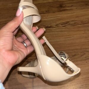 Chic Beige Strappy Heels